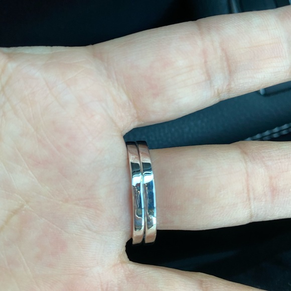 Large 925 Sterling Silver Love Knot Wire Wrap Ring - Picture 4 of 8